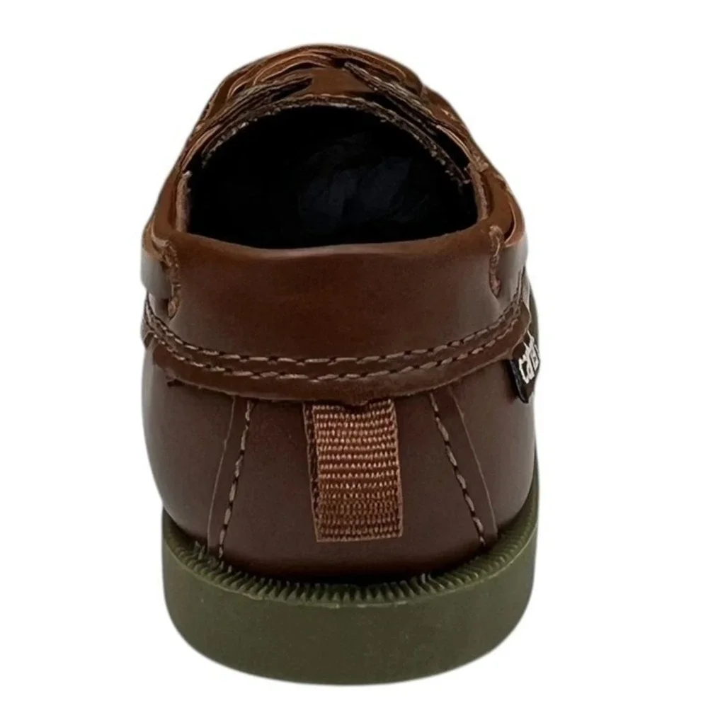 Carter's Toddler Boys Bauk Boat Shoes Size 9 Brown Slip-On Casual Dress Shoes